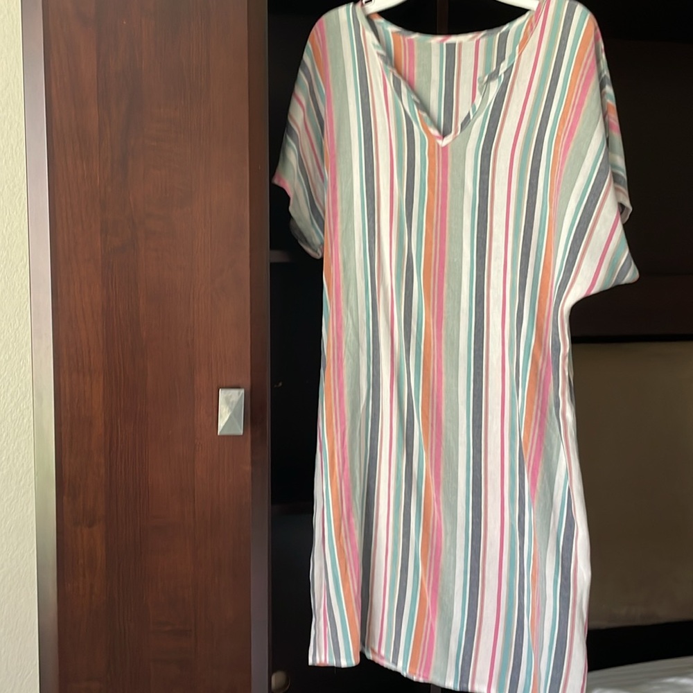 Striped Multicolor Women's swimsuit coverup